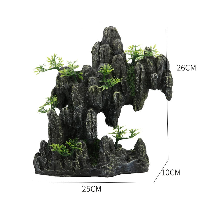 Plant rockery multi-style aquarium decorations-ROROZ PETSUPPLIER