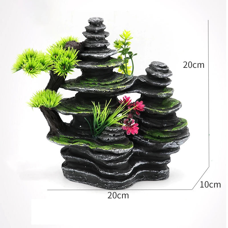 Plant rockery multi-style aquarium decorations-ROROZ PETSUPPLIER