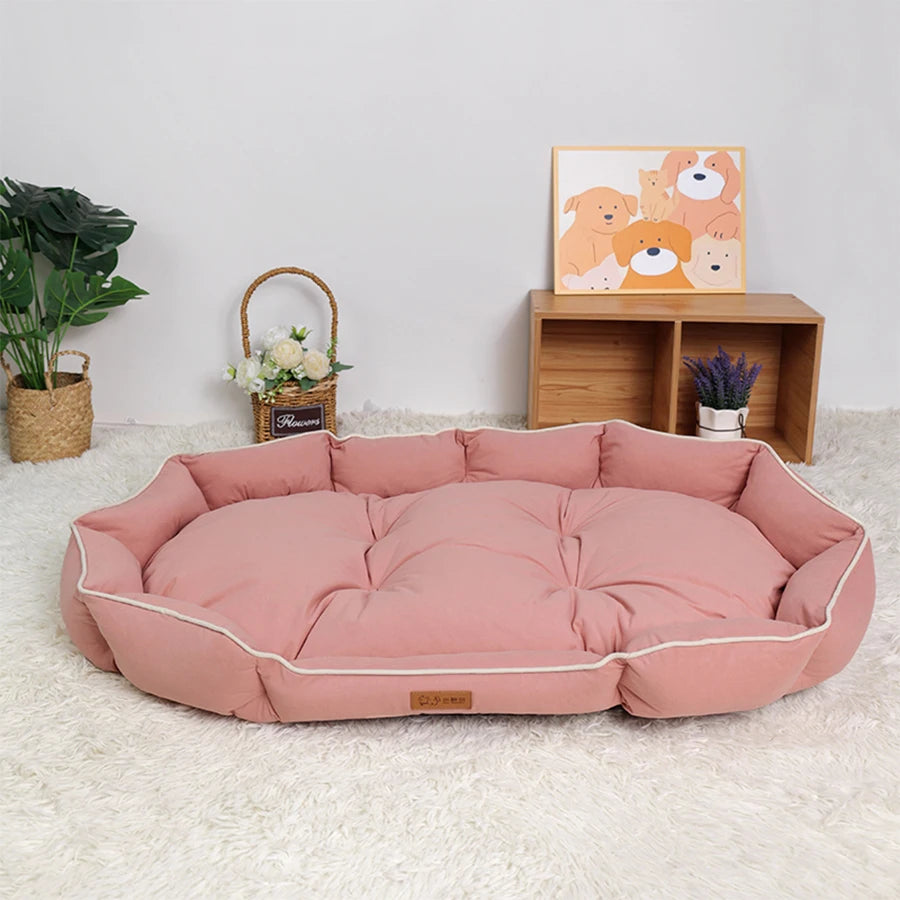Imitation Suede Pet Bed-ROROZ PETSUPPLIER