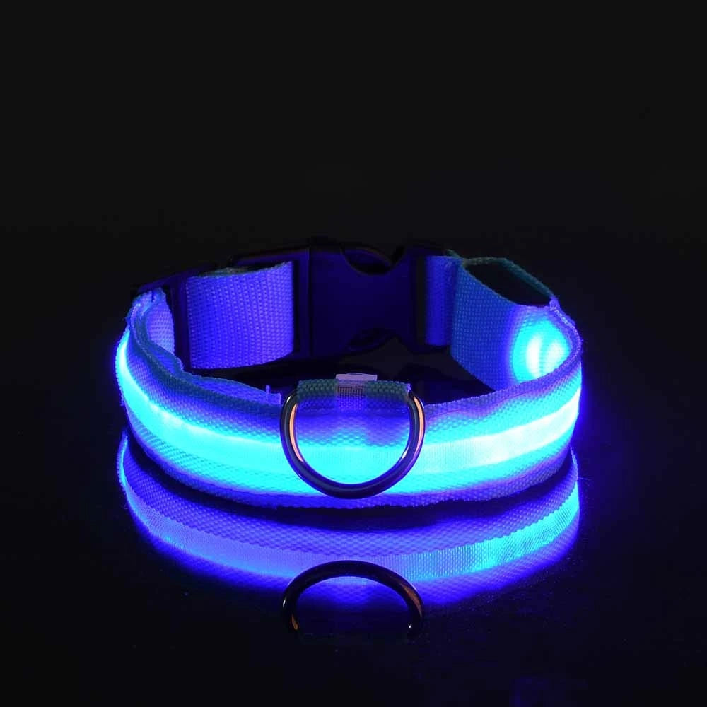 Nylon LED Night Safety Flashing Glow In The Dark Dog Leash-ROROZ PETSUPPLIER