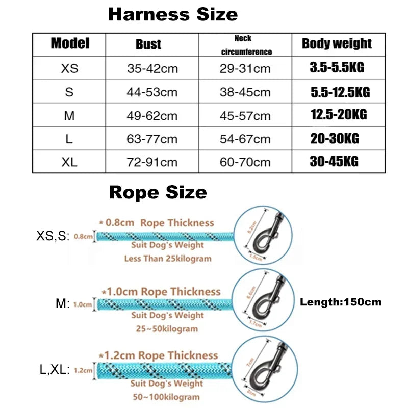 Pet Adjustable Harness Small and Large Dog Harness Vest-ROROZ PETSUPPLIER