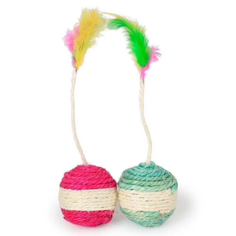 1Pc Cat Toy Sisal Scratching Ball Training Interactive Toy-ROROZ PETSUPPLIER