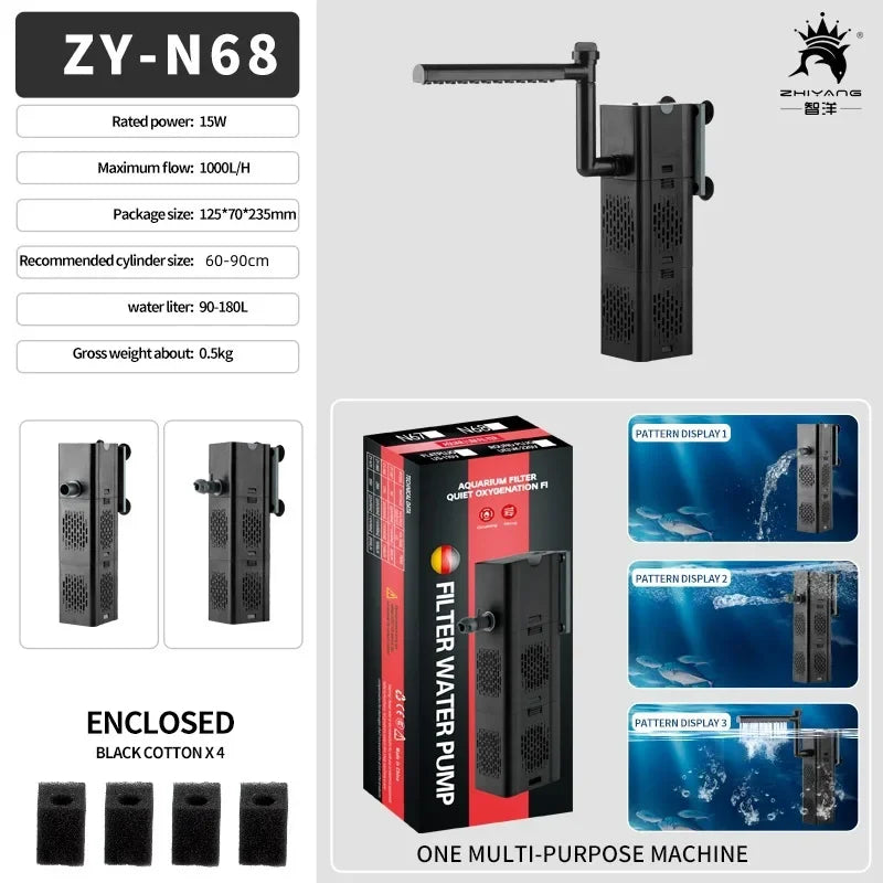 110-220V aquarium built-in filter rain pipe outlet fish tank water-ROROZ PETSUPPLIER