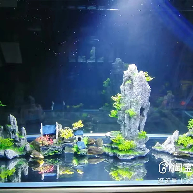 Plant rockery multi-style aquarium decorations-ROROZ PETSUPPLIER