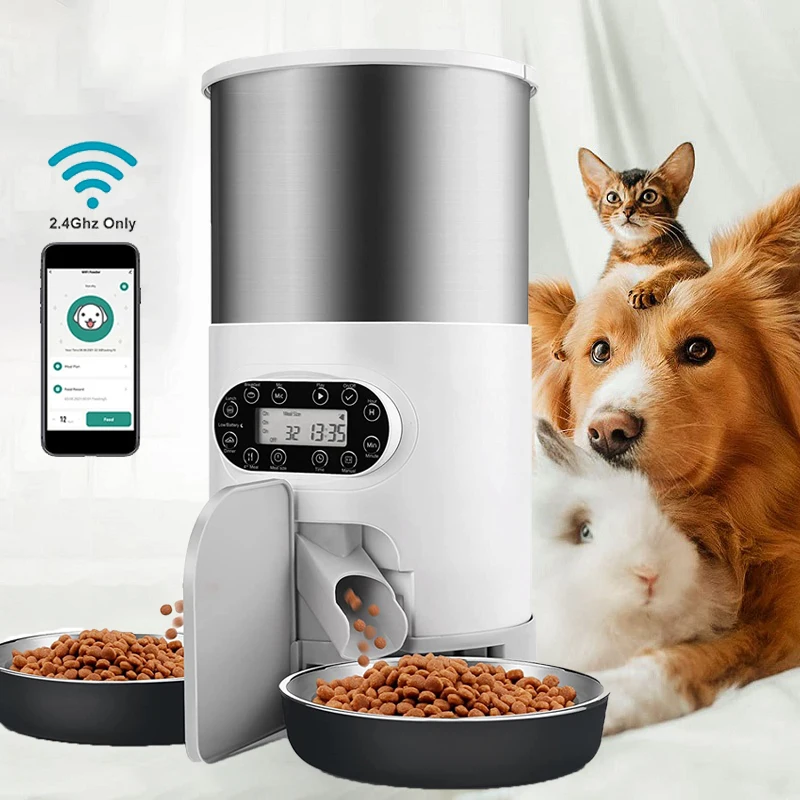 Smart APP Pet Feeder Cat And Dog Food Automatic Dispenser-ROROZ PETSUPPLIER