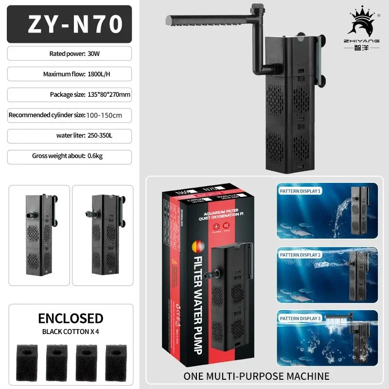 110-220V aquarium built-in filter rain pipe outlet fish tank water-ROROZ PETSUPPLIER