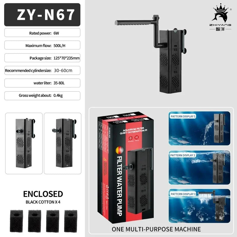 110-220V aquarium built-in filter rain pipe outlet fish tank water-ROROZ PETSUPPLIER