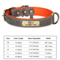 Personalized Dog Collar Custom Engraved PU Leather-ROROZ PETSUPPLIER