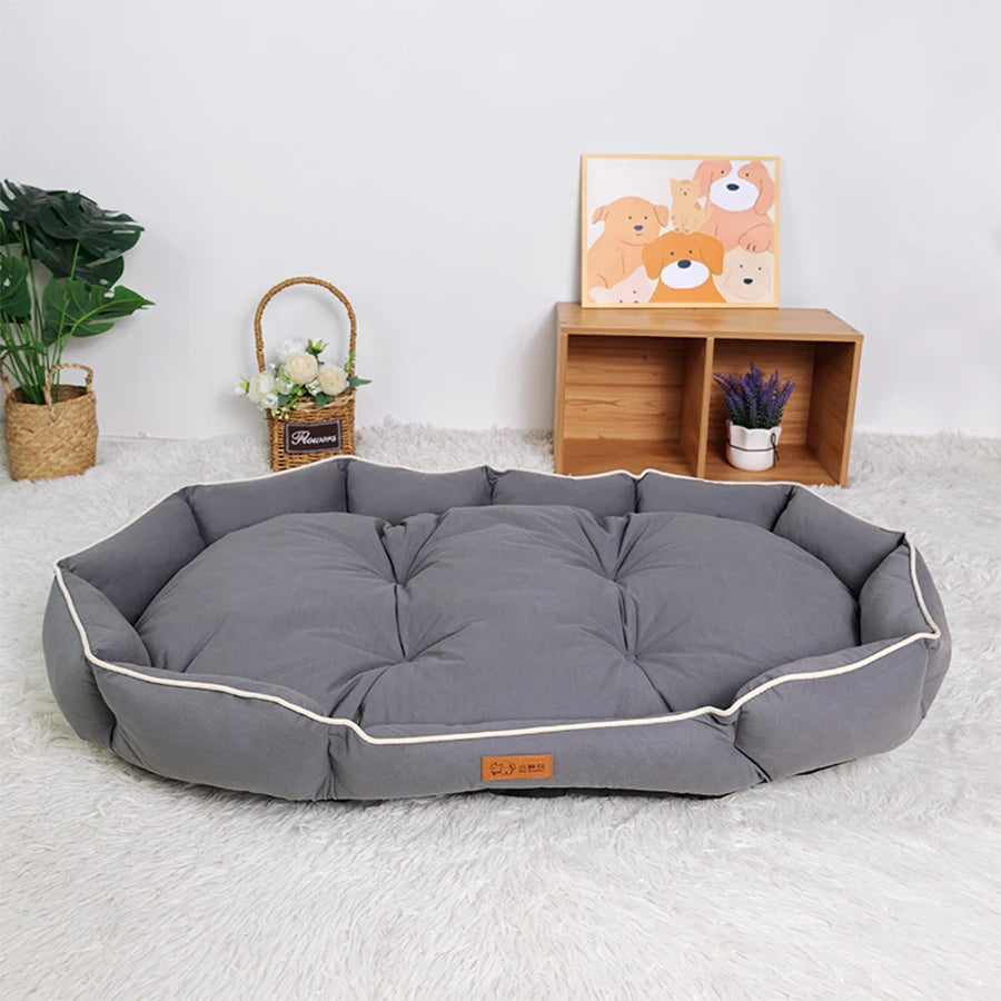 Imitation Suede Pet Bed-ROROZ PETSUPPLIER