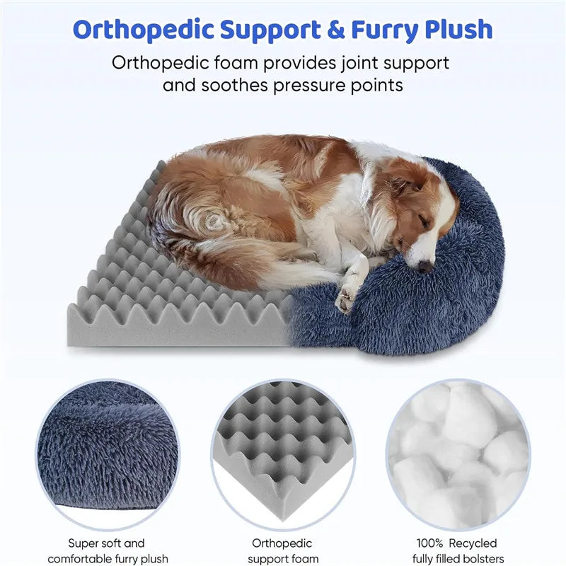 Large Dog Bed Dog Plush Pet Bed-ROROZ PETSUPPLIER