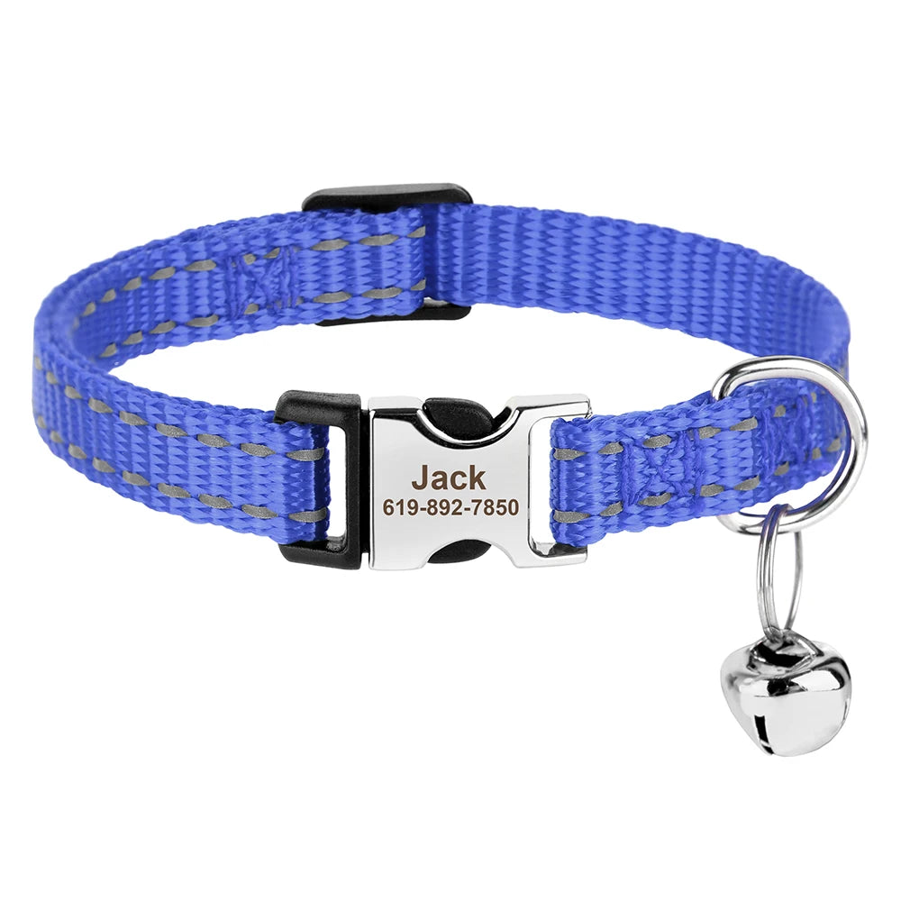 Personalized Printed Cat Collar Adjustable Kitten Puppy Collars-ROROZ PETSUPPLIER