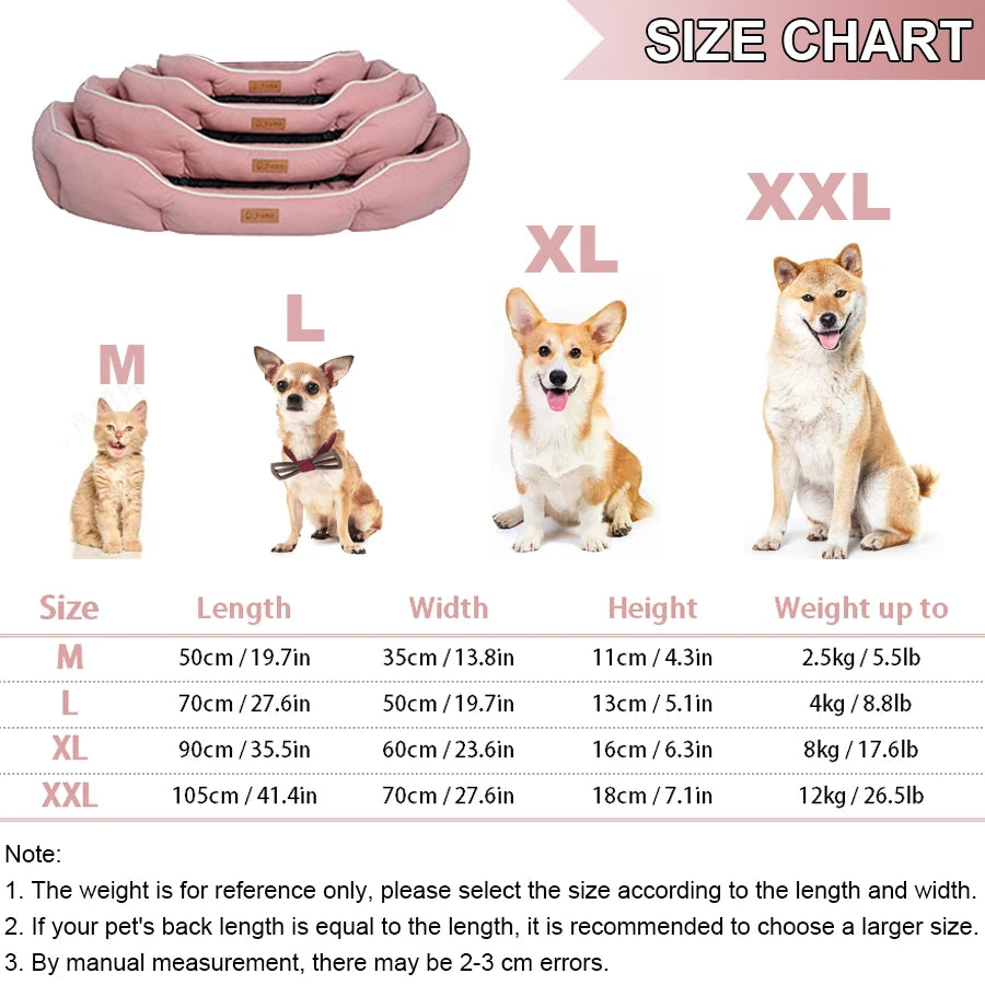 Imitation Suede Pet Bed-ROROZ PETSUPPLIER