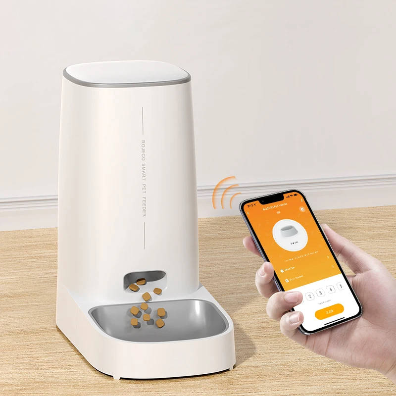 Automatic Cat Feeder Pet Smart WiFi Cat Food Kibble Dispenser-ROROZ PETSUPPLIER